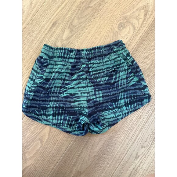 Athleta Girl Size Medium 8-10 Blue & Green Tie-Dye Elastic Waistband Shorts - Picture 3 of 3